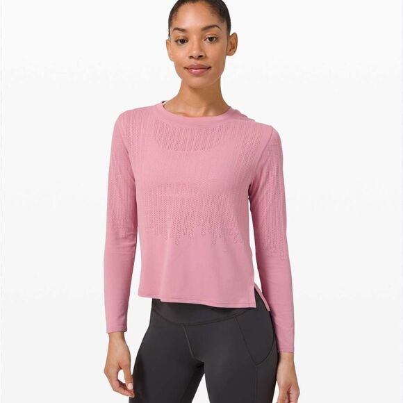 LULULEMON Train to Be Long Sleeve Shirt Pink Size 6 Estimated - Picture 10 of 10